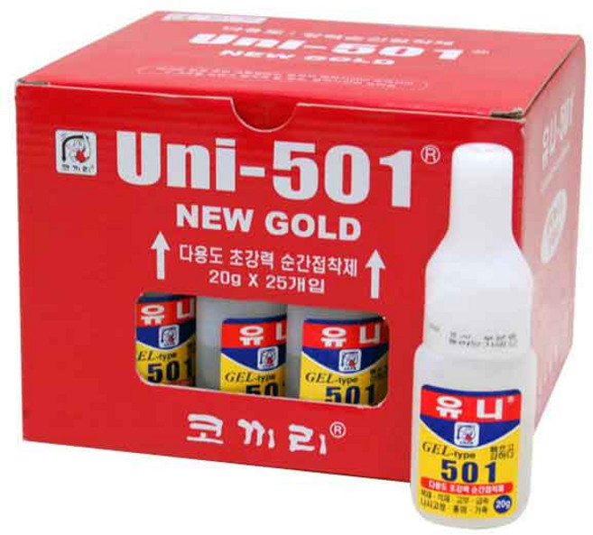 순간접착제uni501(20gx25개입), 25개