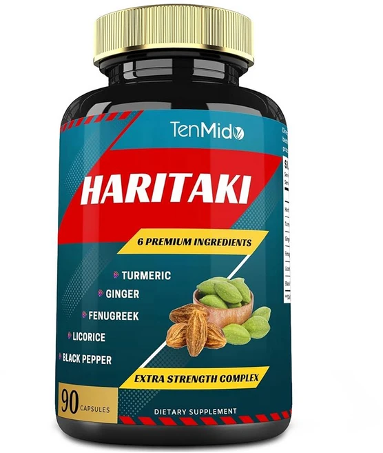 Tenmido Haritaki 강황 생강 호로파 감초 흑후추 함유 보충제 추출물 캡슐 | 몸에 영양을 공급하고 활력을 되찾음 3개월 분량129595, 1개, 0.7858593815003146 - 쿠팡