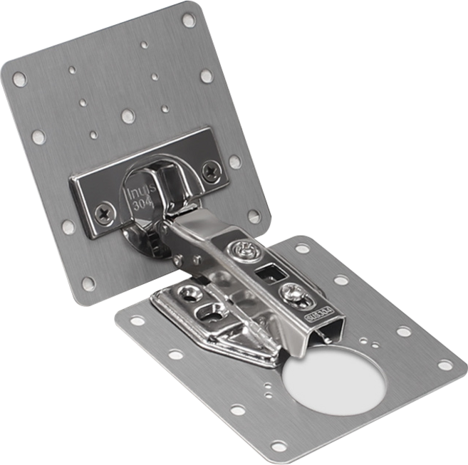 Inus 不鏽鋼鉸鍊修補片 櫃門修復五金配件, 1個, 1個