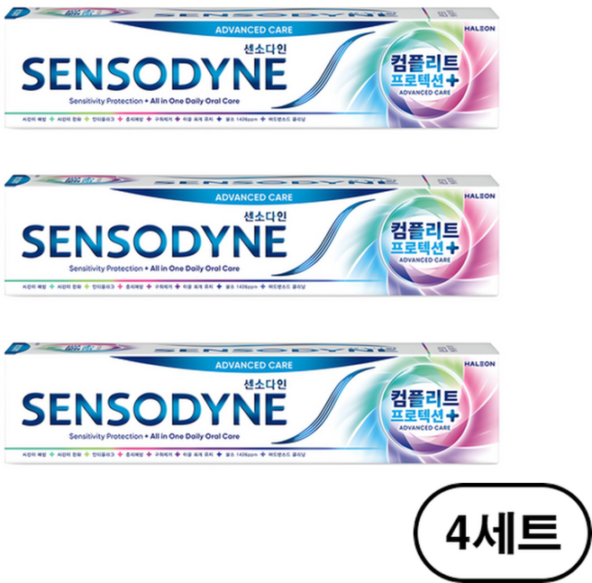 센소다인 컴플리트 프로텍션 플러스 치약, 100g, 4세트