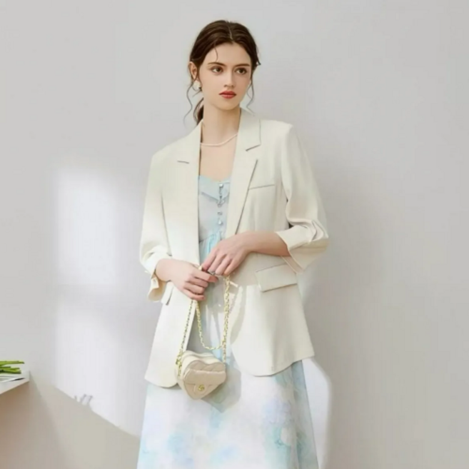 쩐쿠 여성 데일리 캐주얼 7부소매 정장 자켓 K0319