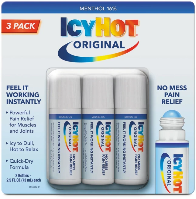 ICYHOT 아이시핫 근육 진통 롤러 스포츠젤 79ml X 3팩, 1개입 - 쿠팡