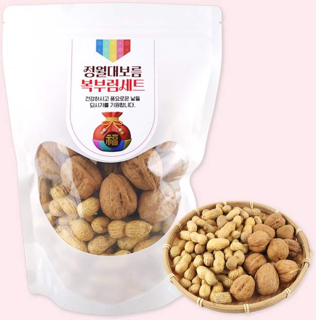 정월대보름 복부럼세트 300g (피호두10알+피땅콩) / 선물세트, 1개