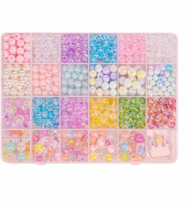 비즈놀이터 비즈공예세트 비즈팔찌만들기 DIY키트, 1개, 반짝믹스 24칸