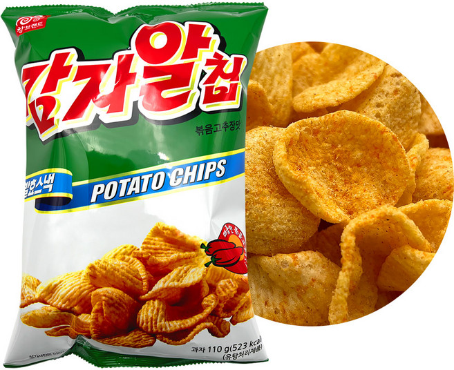 감자알칩 감자맛과자 감자맛 110g 스낵 과자 사무실간식 안주거리, 1개