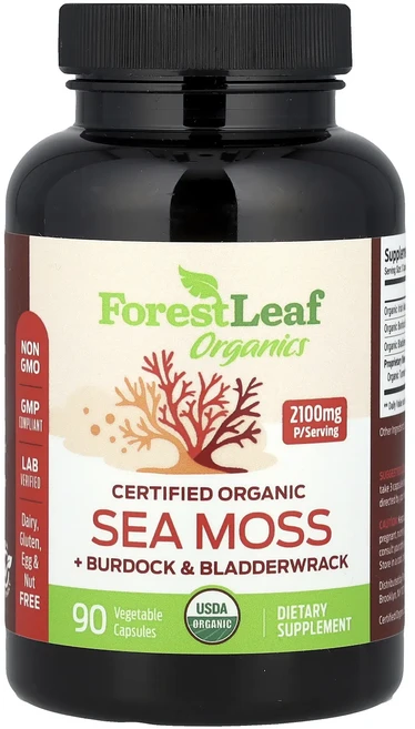 매우편하고 Forest Leaf 유기농 인증 바다이끼 + 우엉 및 블래더랙 베지 캡슐 90정 끝내주게잘나가는상품, ForestLeaf유기농인증바다이끼우엉및블래더랙베지캡슐, 1개 - 쿠팡