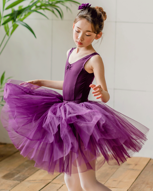 [삐에아떼르] 베이직 롱튜튜 스커트 4514 퍼플