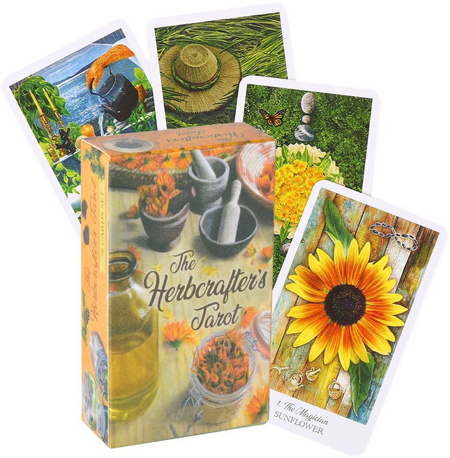 The Herbcrafters Tarot 영성 약초 타로표 영문, 보여진 바와 같이, 다섯 개, 1개