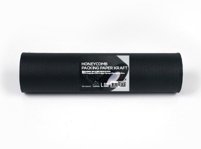 PaperPhant 벌집 크라프트 종이 완충재 포장지 500mm(폭) 85M(길이), 블랙, 1개