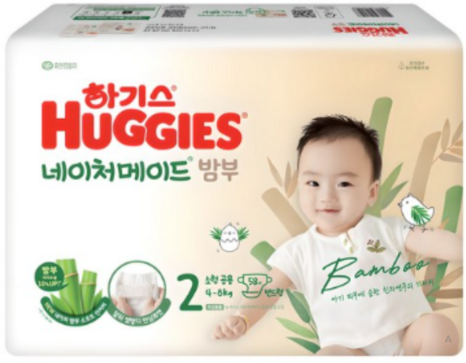 하기스 신형 네이처메이드 기저귀 밴드형 남여공용, 2단계, 1566매