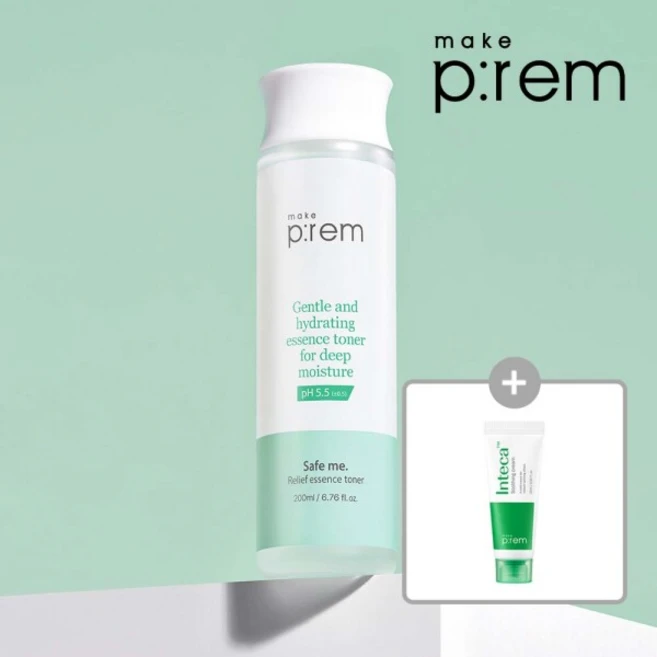[메이크프렘] 세이프 미 릴리프 에센스 토너 200ml [GIFT]인테카크림 10ml, 1개 - 쿠팡