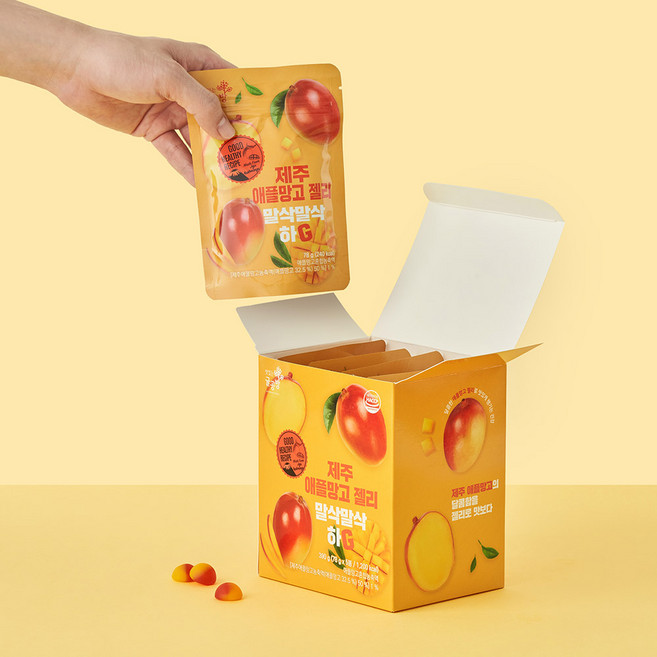 제주 애플망고젤리 말삭말삭하g, 78g, 5개