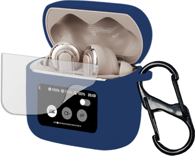 JBL TOUR PRO3 하우징 컬러 슬림핏 케이스 액정 스크린 필름, 네이비, 1개