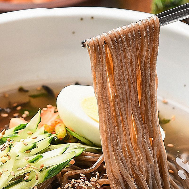 [동해막국수] 47년 강릉노포 맛집 물막국수 (감자메밀면+육수) / 쫄깃한 식감 시원 슴슴한 육수, 2세트, 450g