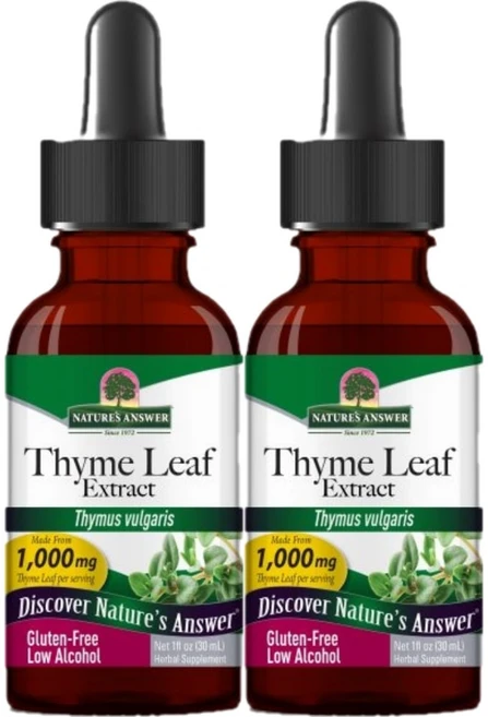 네이처스앤서 고흡수 타임 잎 백리향 추출물 1000mg 액상 액체, 30ml, 2개 - 쿠팡