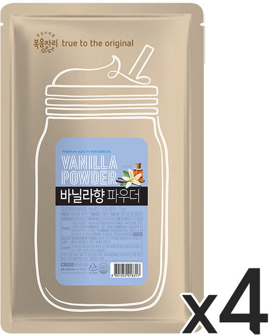 대상 복음자리 바닐라 파우더 1kg 4개(1박스), 1개입, 4개