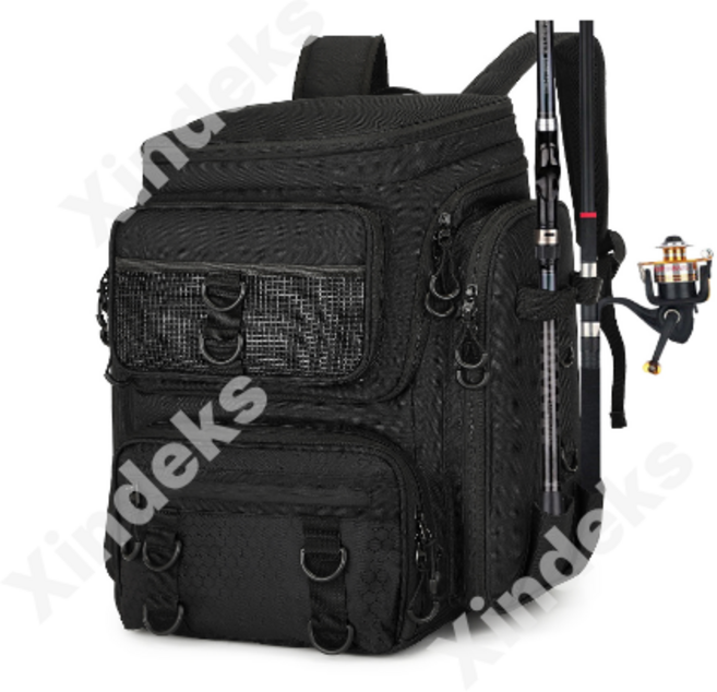 낚시배낭 낚시가방 대용량 바다낚시 수납 방수, 블랙