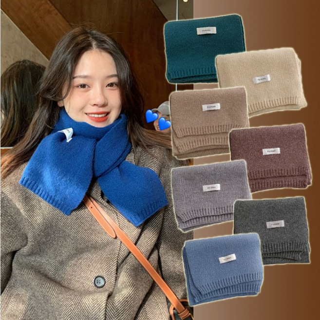레브 넥워머 쁘띠목도리 니트머플러 데일리목도리 머플러