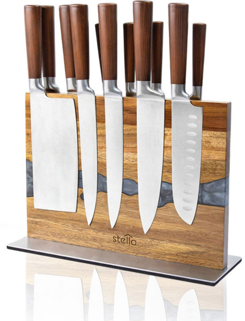스텔로 물결 칼블럭 주방 자석 칼꽂이 칼걸이 거치대, 1개