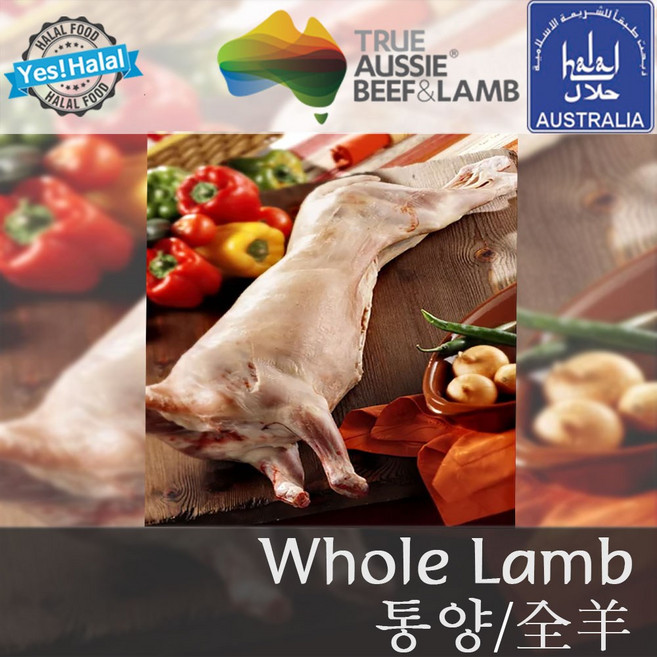 양고기 통양 양한마리 (호주산 할랄 평균중량 19Kg) / Whole Lamb (Australian Halal Lamb) / 캠핑용 구이용, 1개, 1마리