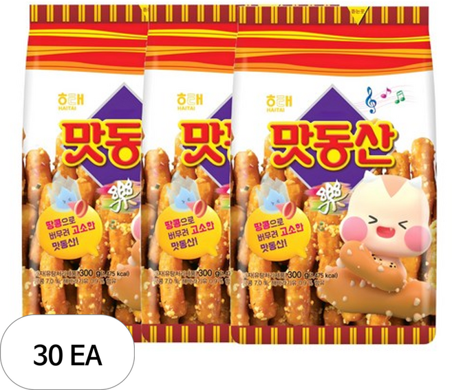 해태제과 맛동산, 300g, 30개