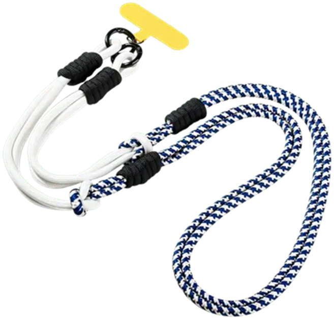 데일리 핸드폰 목줄 목걸이 스트랩 손이 편해지는 휴대폰 걸이, 화이트블루, 1개