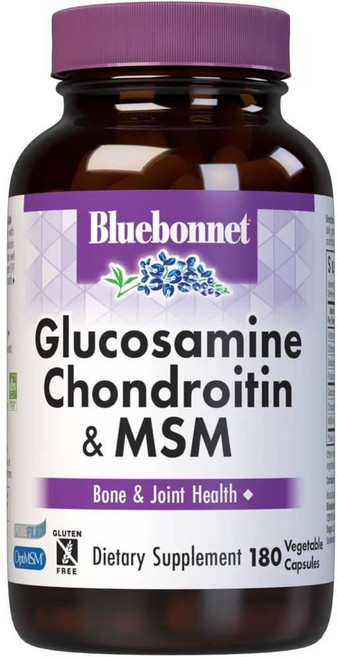 블루보넷 글루코사민 콘드로이친 & 엠에스엠 캡슐 Bluebonnet Glucosamine Chondroitin & MSM, 1개, 180정