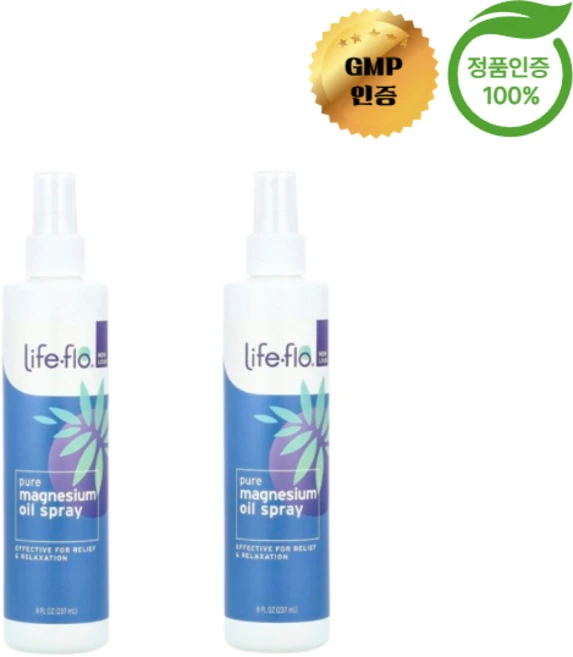 1+1 라이프 플로 순수 마그네슘 오일 스프레이 237ml, 2개 - 쿠팡