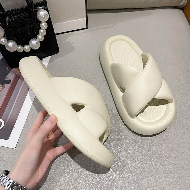 拖鞋匠 厚底踩屎感拖鞋 女