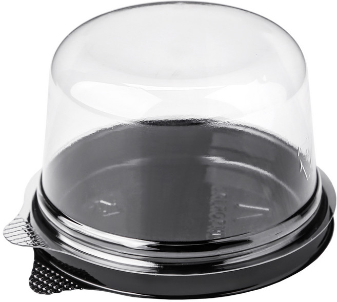 화과자케이스(1구)원형검정, 검정, 100개