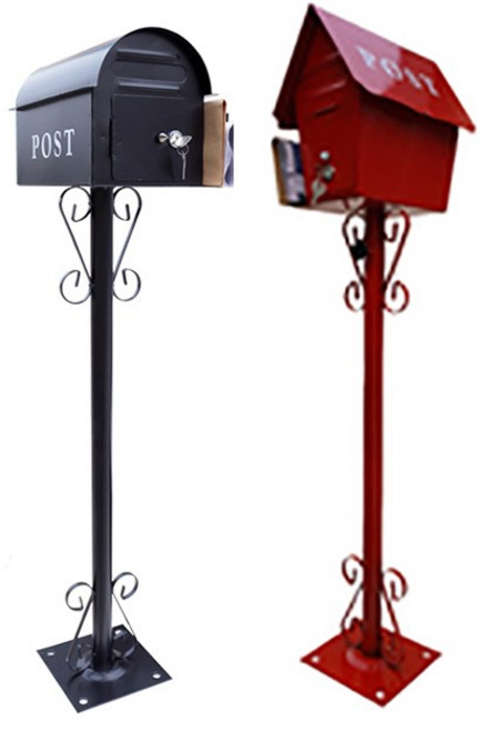 (마더가든)잡지꽂이 부착형 철재 스탠드 우체통/우편함/실내외겸용/국내산/녹방지 표면소부도장, 하우스잡지형(적색)