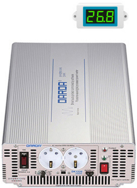[당일] DK2440/DK2440A DC24V 4000W (4KW) 피앤케이하이테크 다르다 정현파 차량용인버터 DK시리즈, 1개