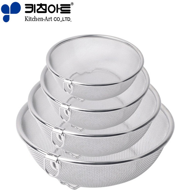 키친아트 국내산 원형 스텐 볼바구니 4종세트 (특+대+중+소), 1개