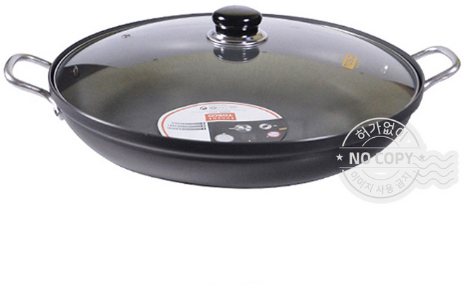 [생활용품]유진 토스코 경질 전골냄비 34cm 뚜껑포함 찌개 업소, 1개