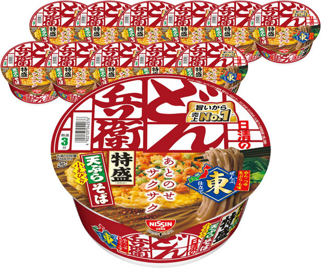 NISSIN 日清 咚兵衛特盛天婦羅蕎麥碗麵 東日本版, 12入