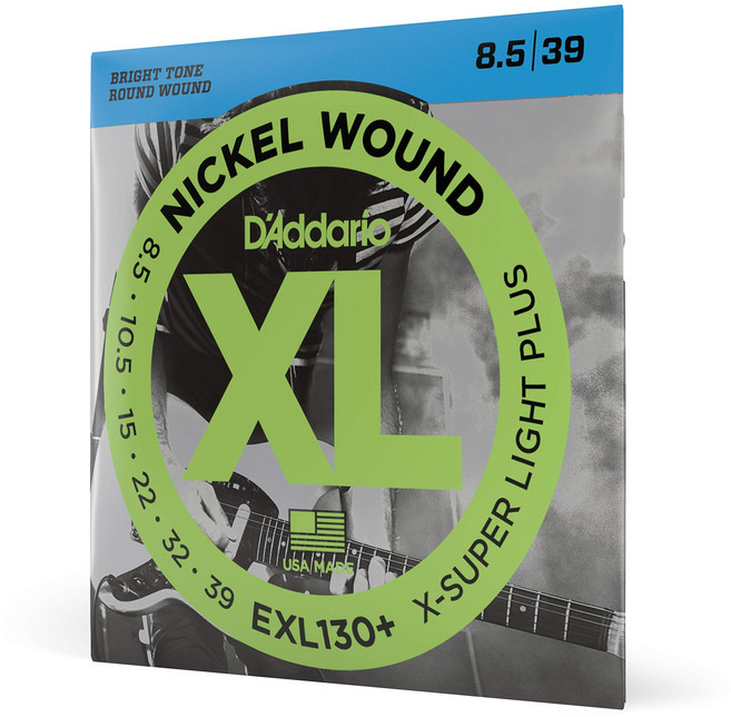 D'Addario 다다리오 일렉트릭 기타 현 니켈 Extra Super Light Plus .0085-.039 EXL130+ [], 1개