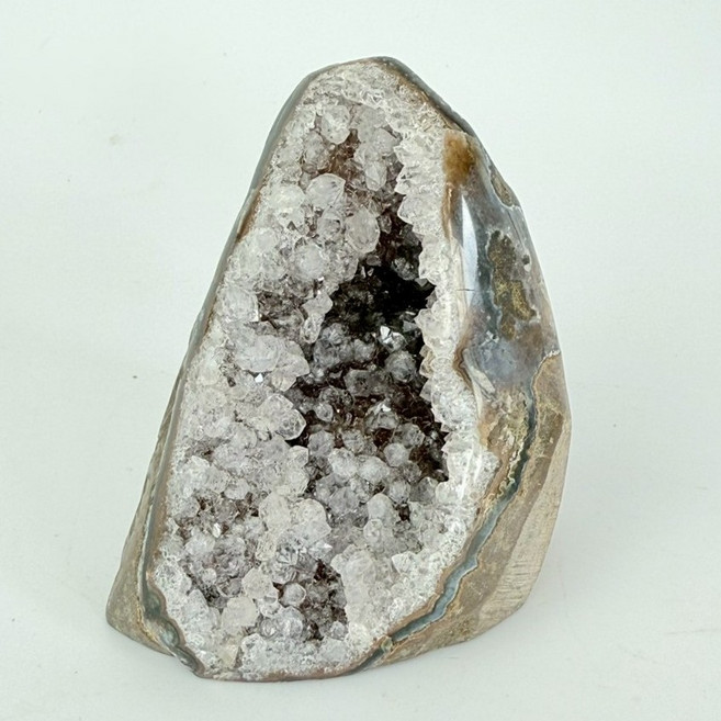 烏拉圭紫晶鎮 晶洞擺件 原礦雪花星空光 居家風水飾品 附贈底座
