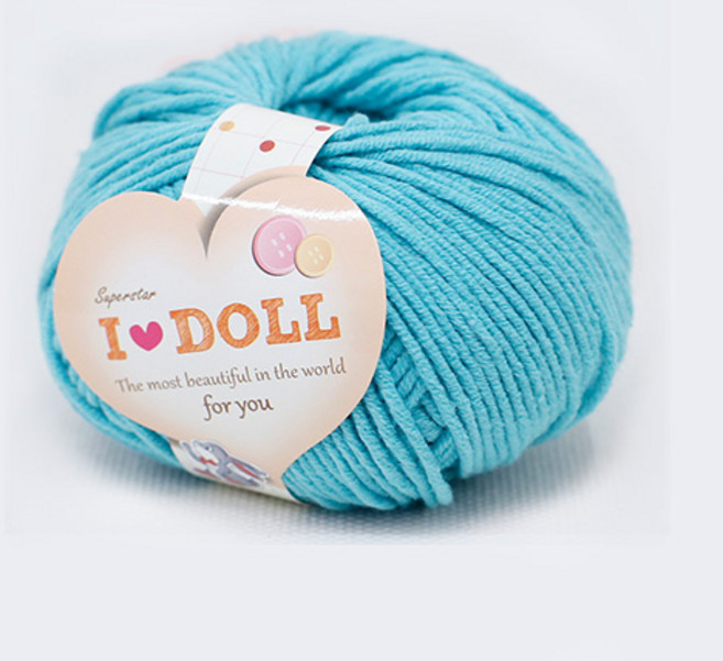 [앵콜스] (10+1)아이돌(낱볼) 인형실 소품실 면사 뜨개실 털실, 09 진짜하늘, 1개