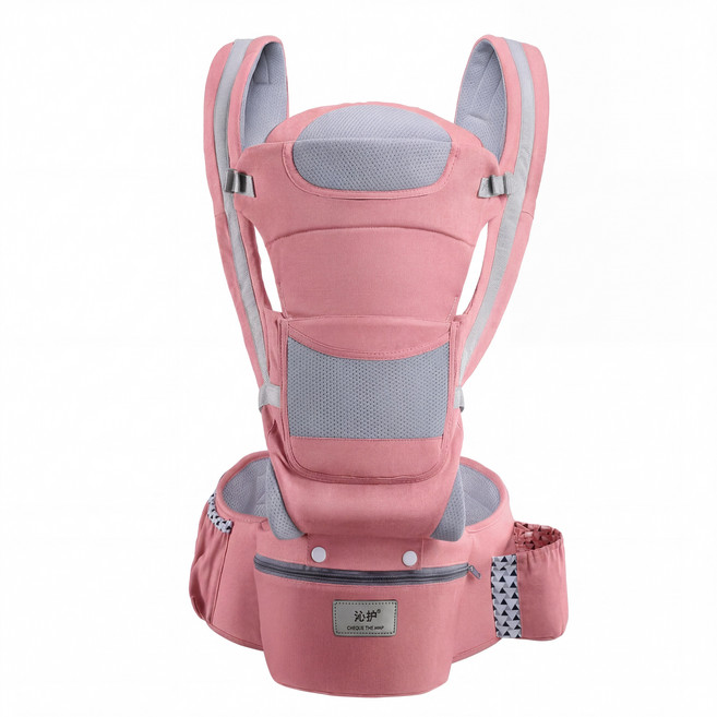 허그미랜드 3D 올인원 메쉬 아기띠 베이비 캐리어, 핑크