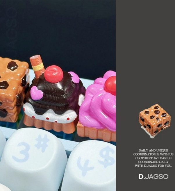 맞춤형 3D 입체 DIY 초콜릿 케익 베이커리 키캡