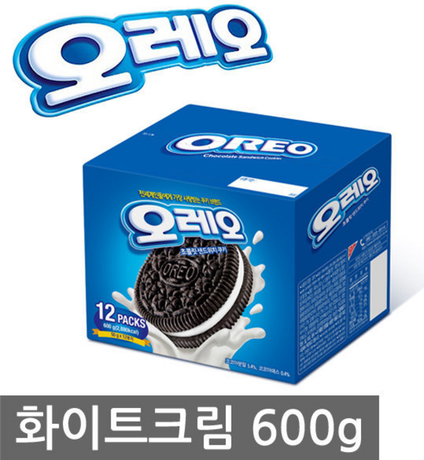오레오 화이트 샌드위치 쿠키, 600g, 2개