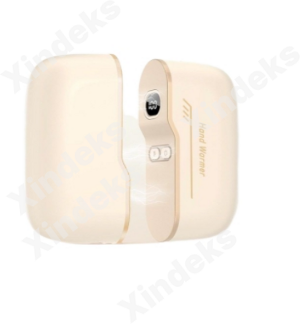 Xindeks 마그네틱 2in1 충전식 손난로 대용량 6000mAh 휴대용, 베이지, 쌍쌍바 손난로