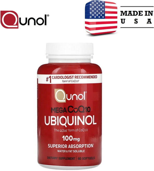 Qunol 유비퀴놀 메가 CoQ10 100mg 소프트젤 60정, 1개 - 쿠팡