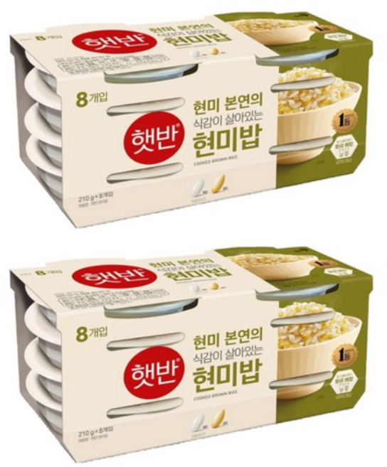 햇반 현미밥, 210g, 16개