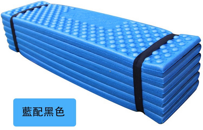 蛋殼睡墊 配收納袋 雙蛋槽 折疊 戶外墊 藍配黑色, 藍配黑色（超取和店到店只能寄一個  ）