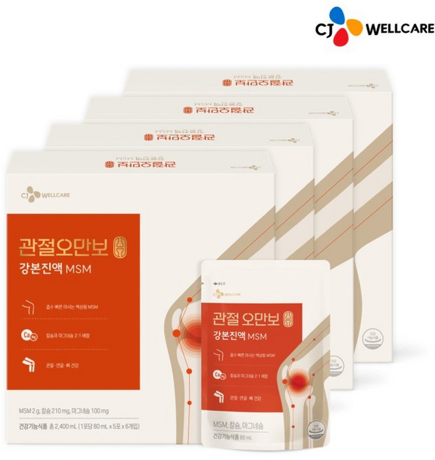 CJ웰케어 [CJ공식] 관절오만보 MSM 30포 4박스, 4개