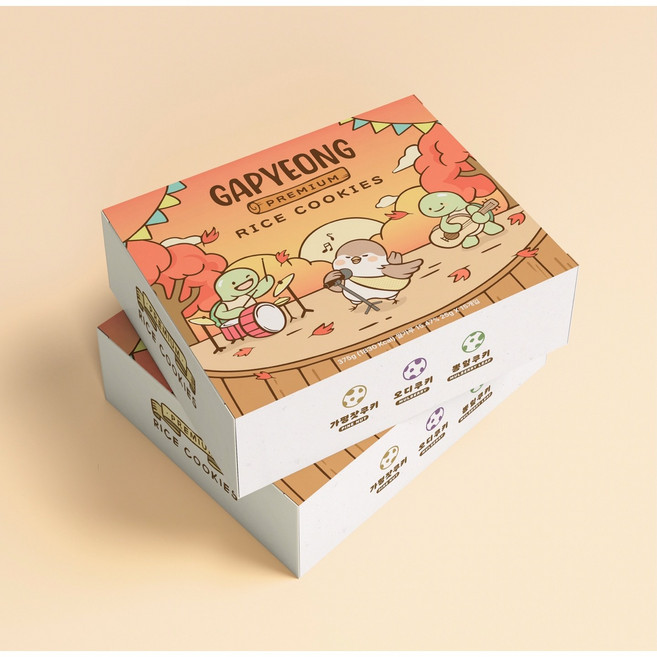 [가을버전] 참새언덕 프리미엄 쌀쿠키 / 기념품 / 답례품 / 선물 / 과자 [원산지:국산(경기도 가평군)], 1박스, 375g