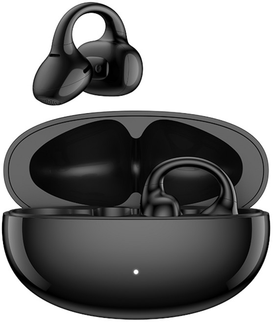 에디파이어 귀걸이형 블루투스5.4 USB-C IP56방수방진 LDAC SBC고해상도 오디오 오픈이어 노이즈 캔슬링 이어버드.LolliClip, 블랙