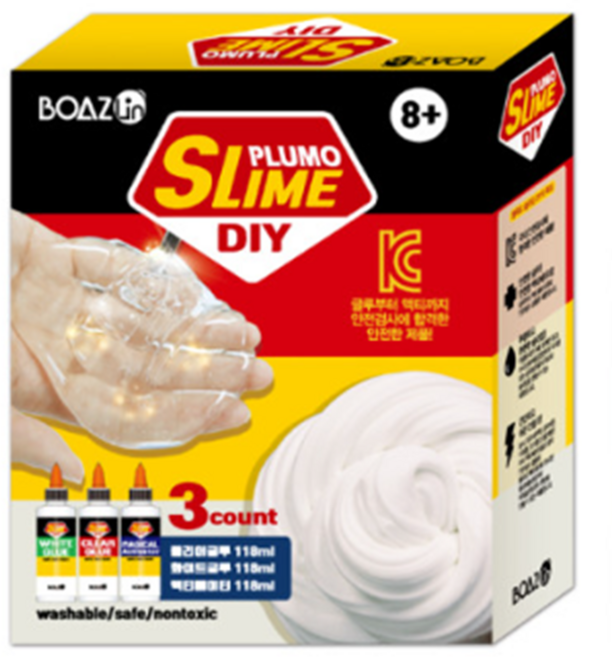 보아스린 쁠루모 슬라임 DIY 키트, 1세트, 혼합색상