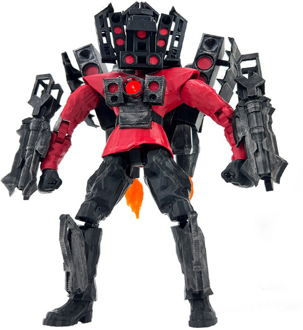 라푸유 타이탄 스피커맨 액션피겨 BJD 구체관절피규어 자유롭게 움직이는 업타스 캐릭터 LED발광 구체관절인형 스키비디 토일렛 굿즈 라푸유 액션피규어 L9906, 1개, 오리지널, 22cm